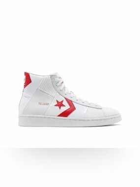 2021 Converse Pro Leather High Summer Drip White University Red Sneaker Size 8.5